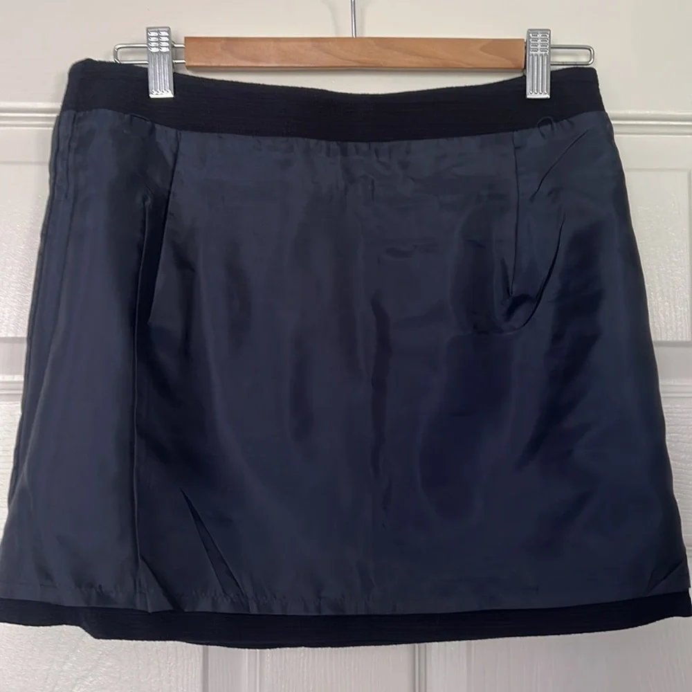 J. Crew Textured Cotton Mini Skirt Navy Size 2